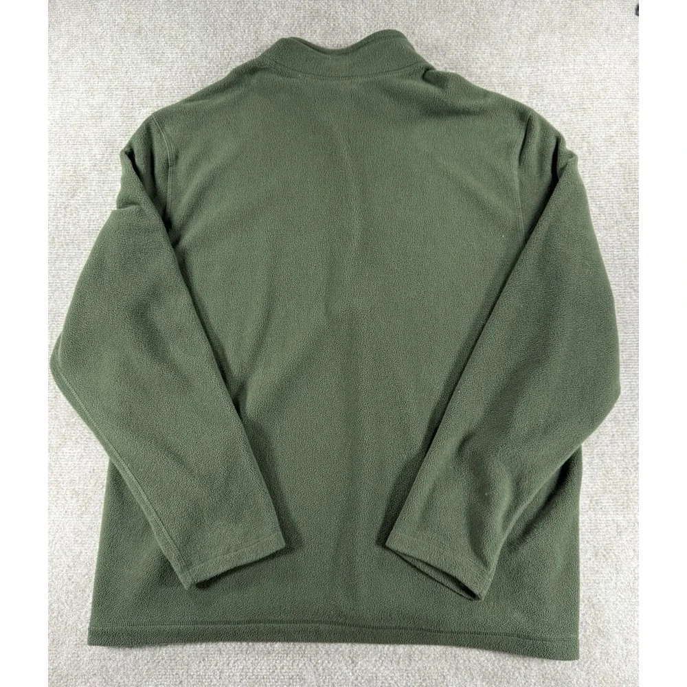 Eddie Bauer Men's XL Fleece Pullover Green Camo Quarter Zip Outdoor Warm Jacket‎